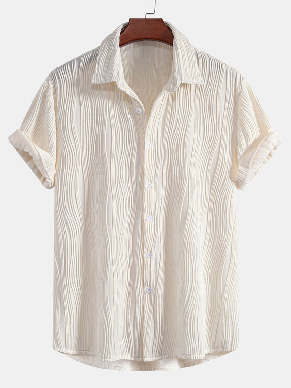 Wave Textured Button Up Shirt